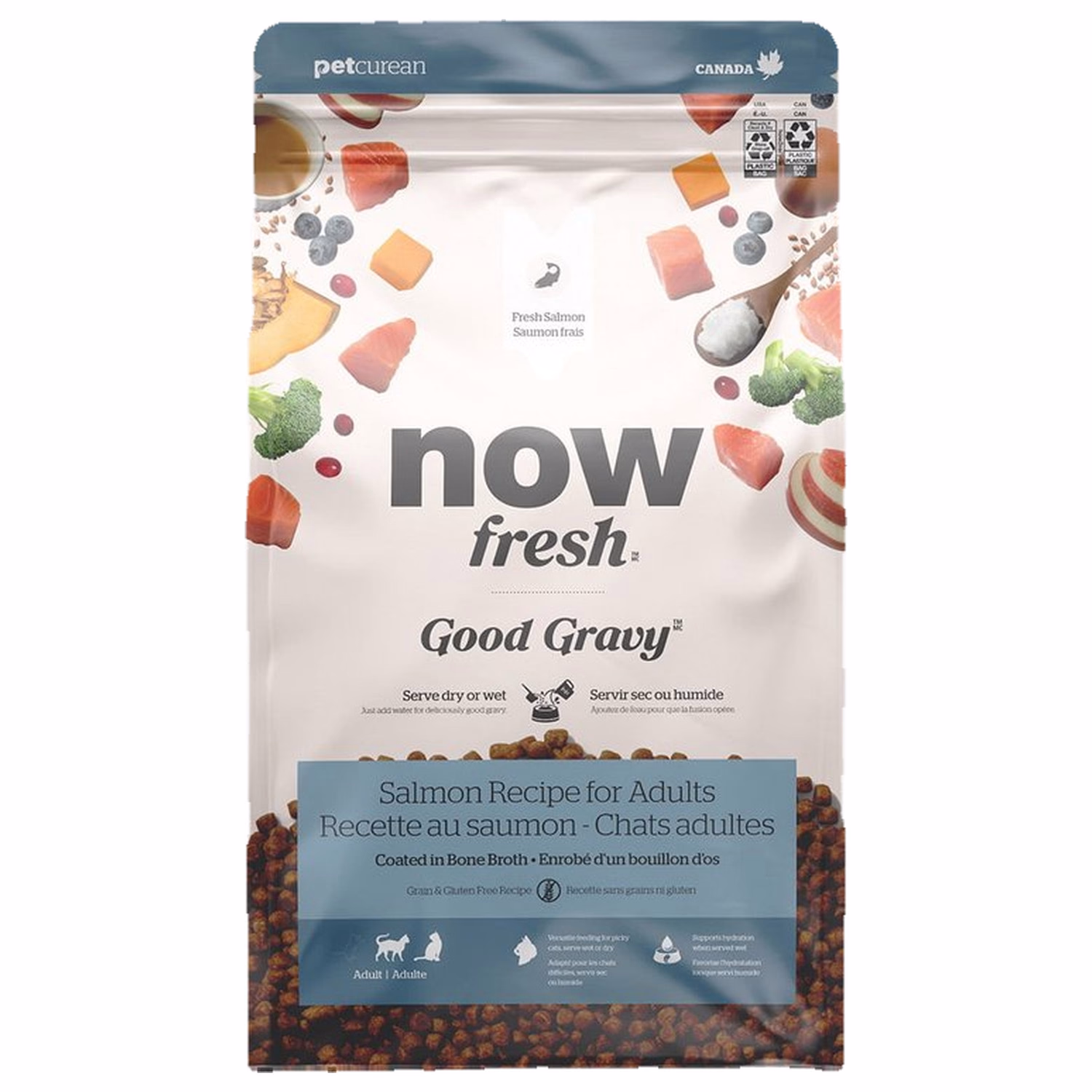 NOW Fresh 無榖物貓乾糧 - 香濃火雞骨湯外層乾糧 - 三文魚配方 3lb - EXP 26-01-2027
