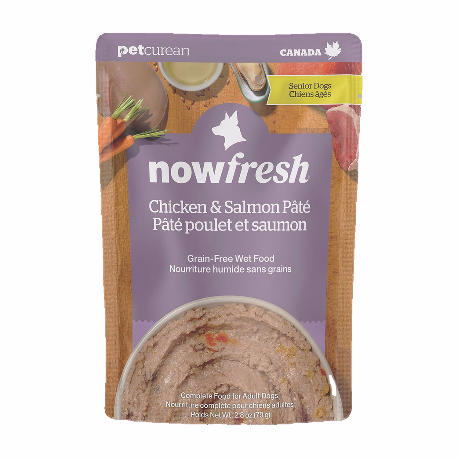 Now Fresh Senior Dog Pouch - Chicken & Salmon Pate 2.8oz | 79g