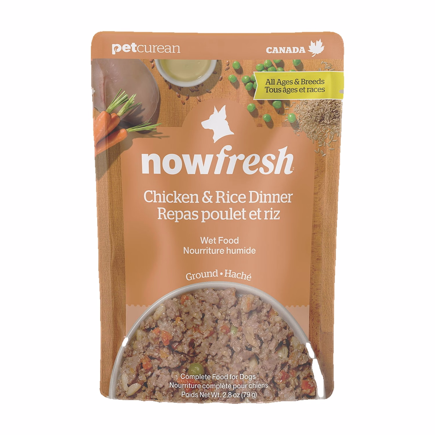 NOW Fresh 全犬濕糧 - 雞肉及糙米濕包 2.8oz | 79g