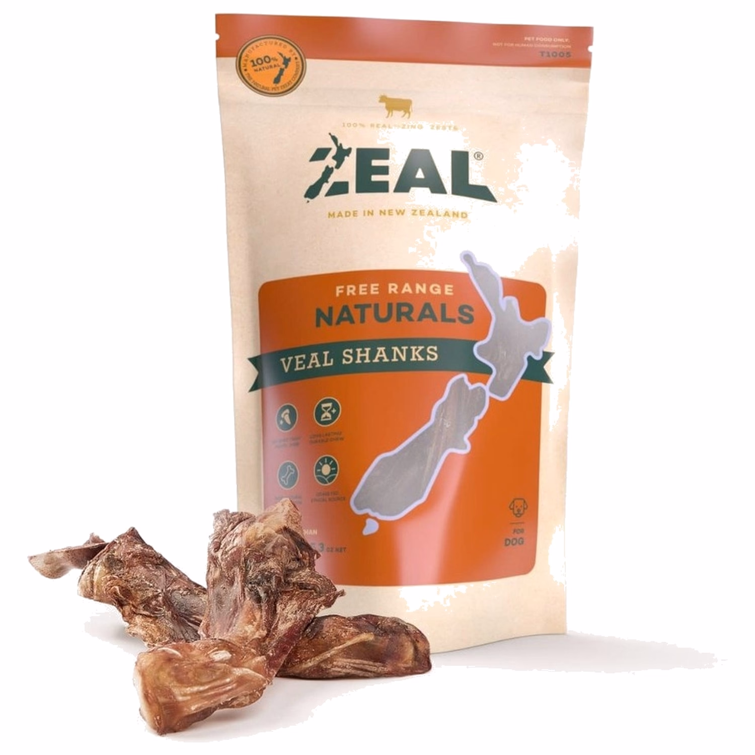 Zeal Dog Treat - Natural Veal Shanks 150g