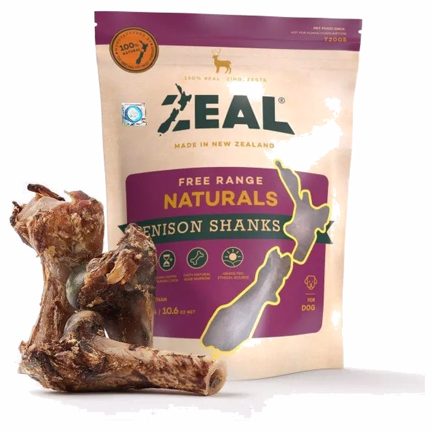 Zeal天然狗小食 - 紐西蘭鹿小腿骨 300g