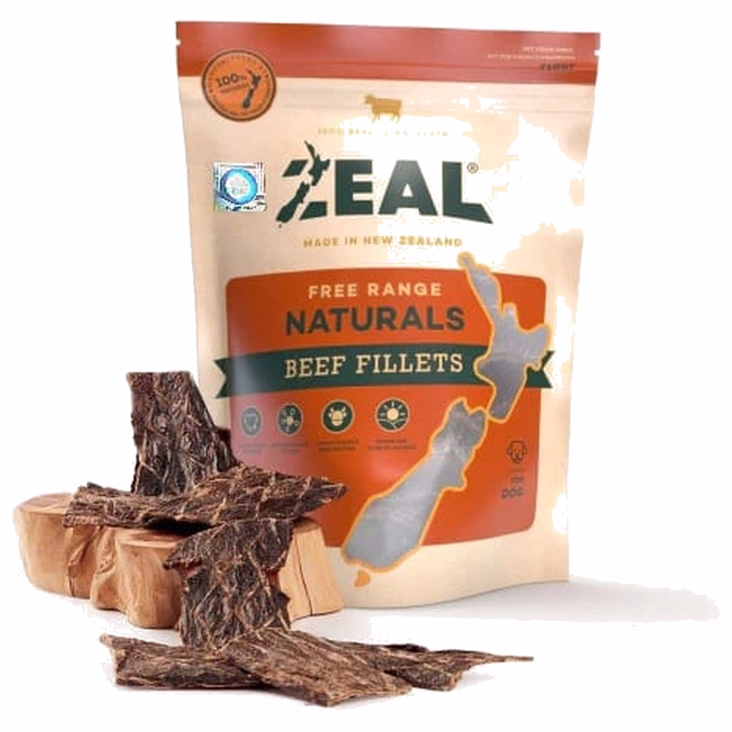 Zeal天然狗小食 - 紐西蘭牛肉乾 125g