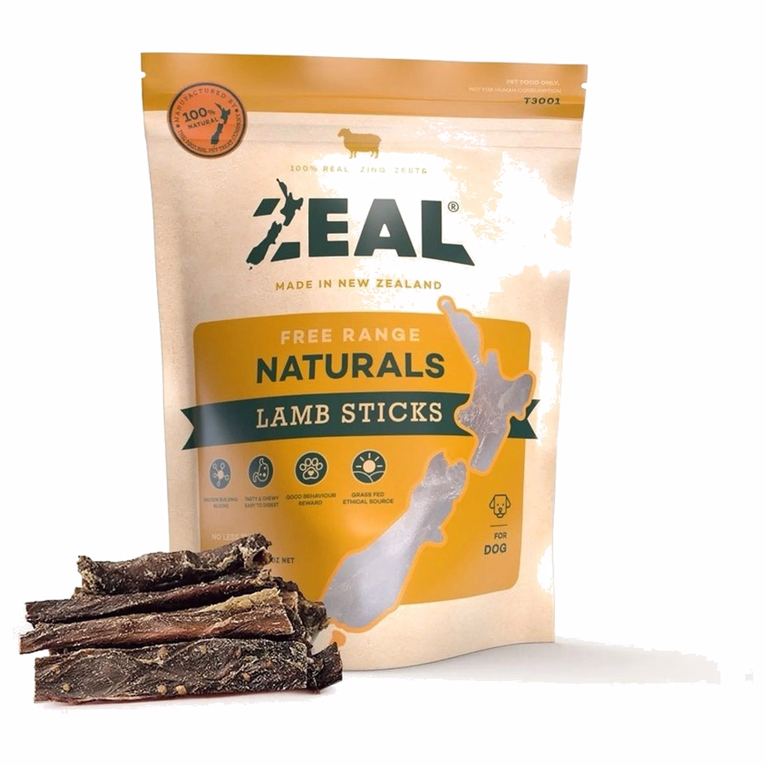 Zeal天然狗小食 - 紐西蘭羊肉條 125g
