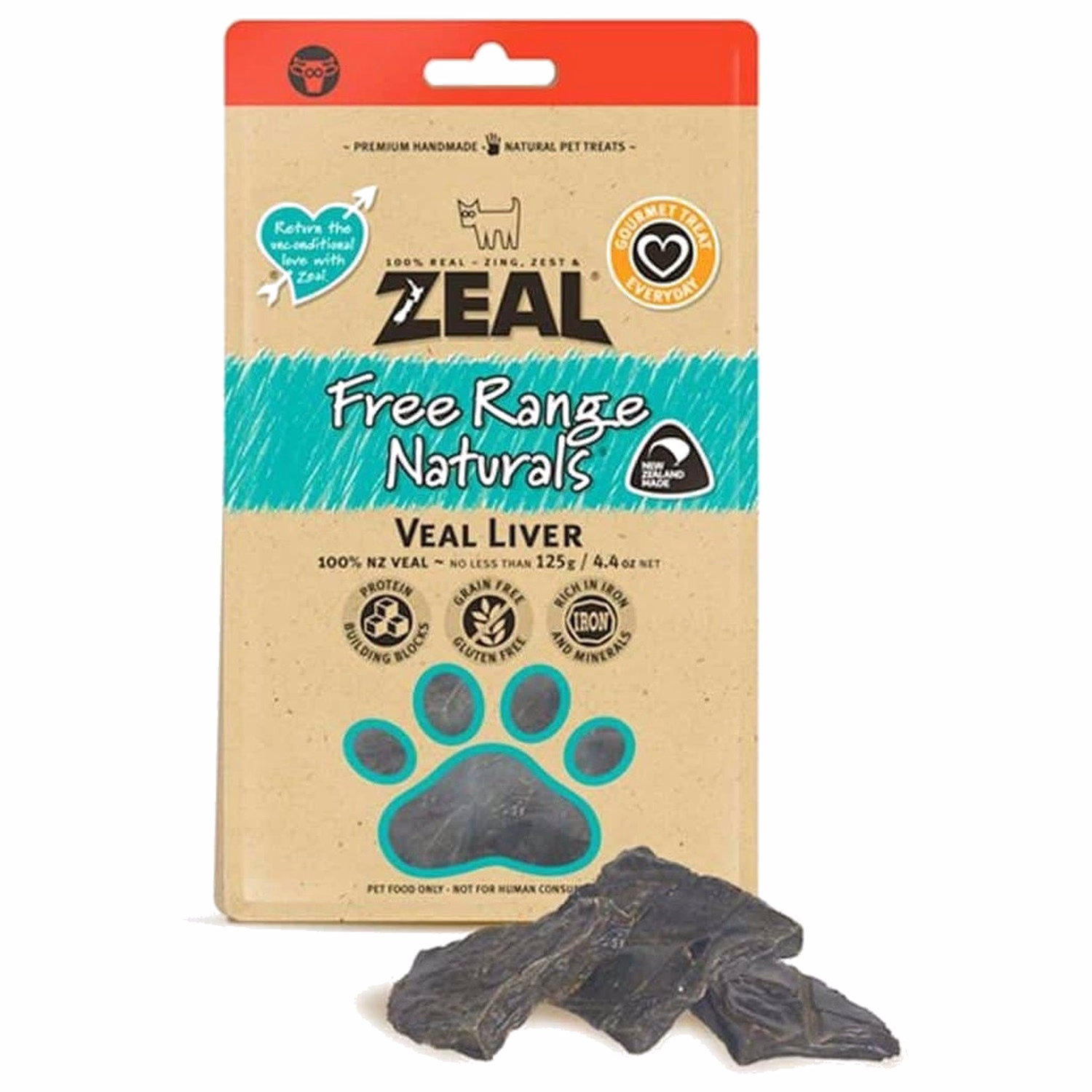 Zeal Dog Treat - Natural Veal Liver 125g
