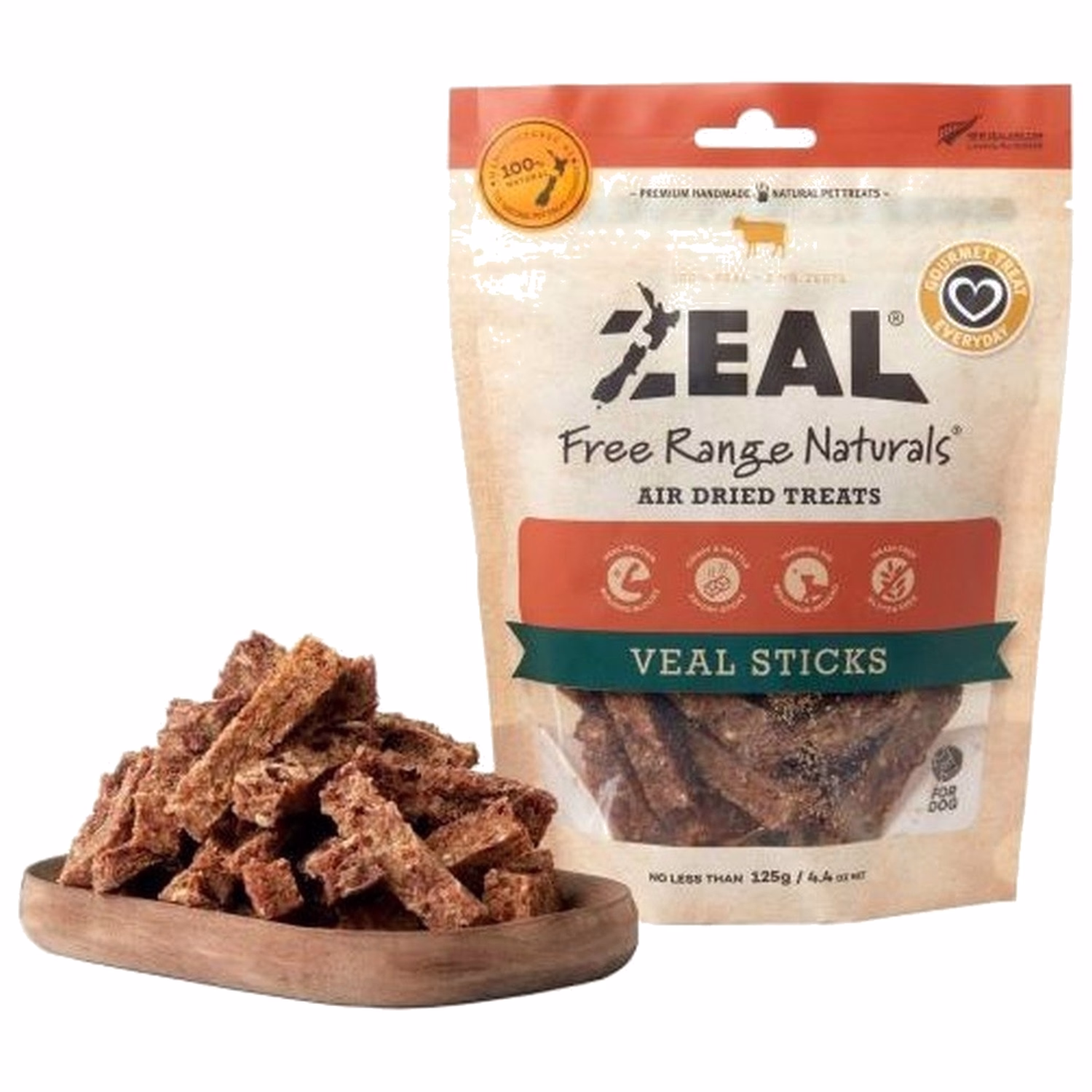 Zeal天然狗小食 - 紐西蘭牛仔肉條 125g