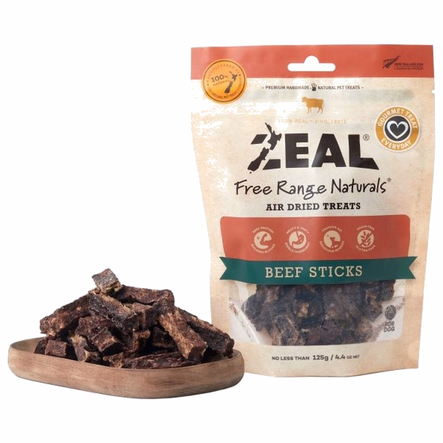 Zeal天然狗小食 - 紐西蘭牛肉條 125g