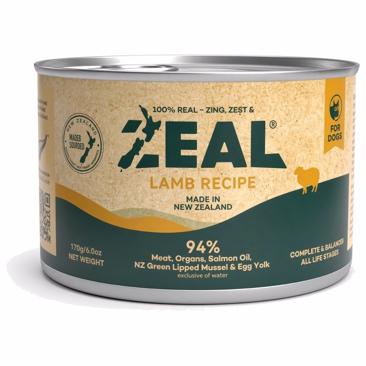 Zeal Dog Can Food - Grain Free Lamb 170g