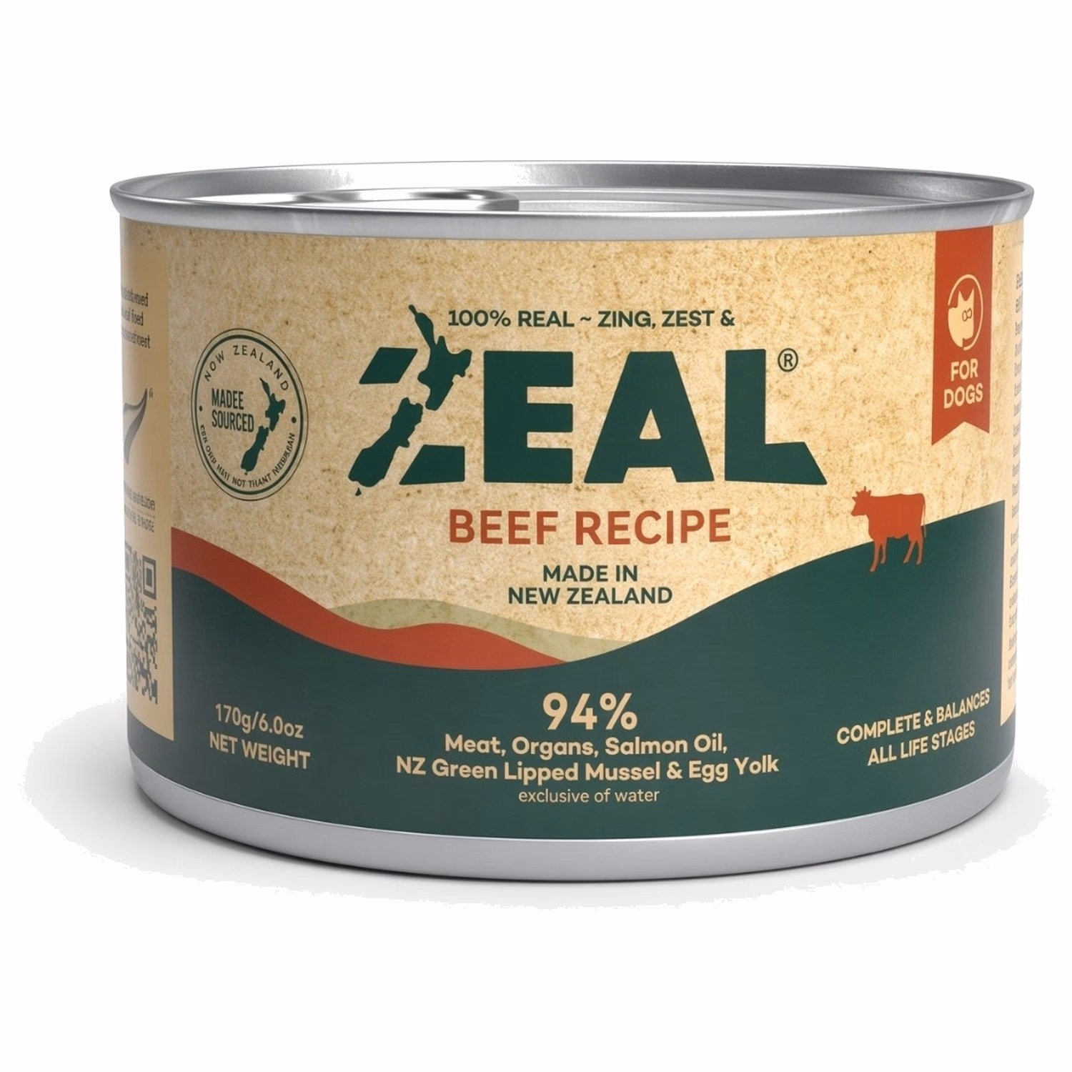 Zeal Dog Can Food - Grain Free Beef 170g