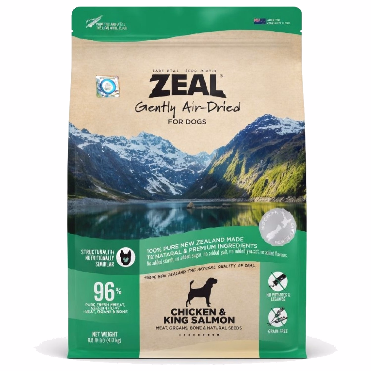 Zeal Dog Food - Air Dried - Grain Free Chicken & King Salmon 320g
