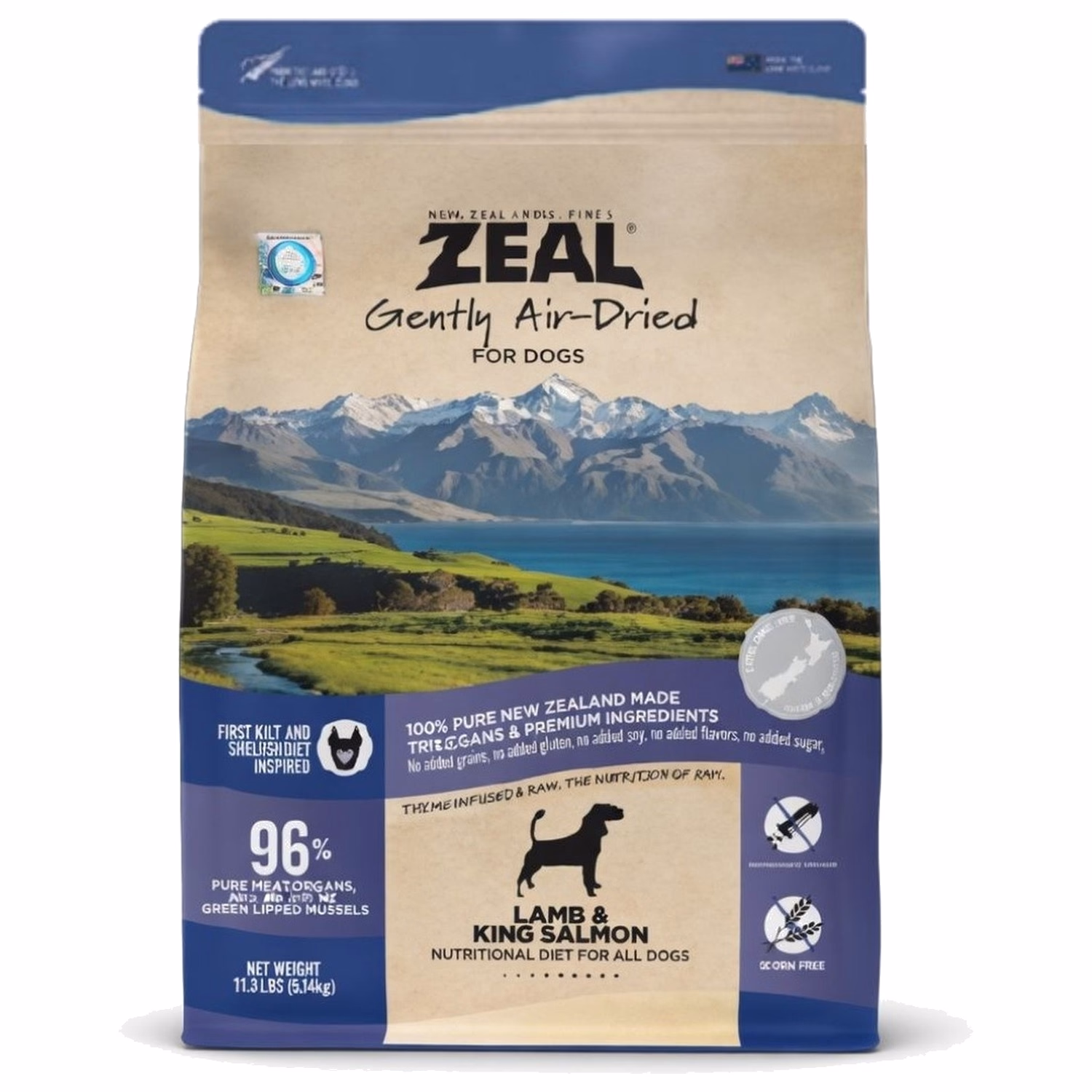 Zeal Dog Food - Air Dried - Grain Free Lamb & King Salmon 320g