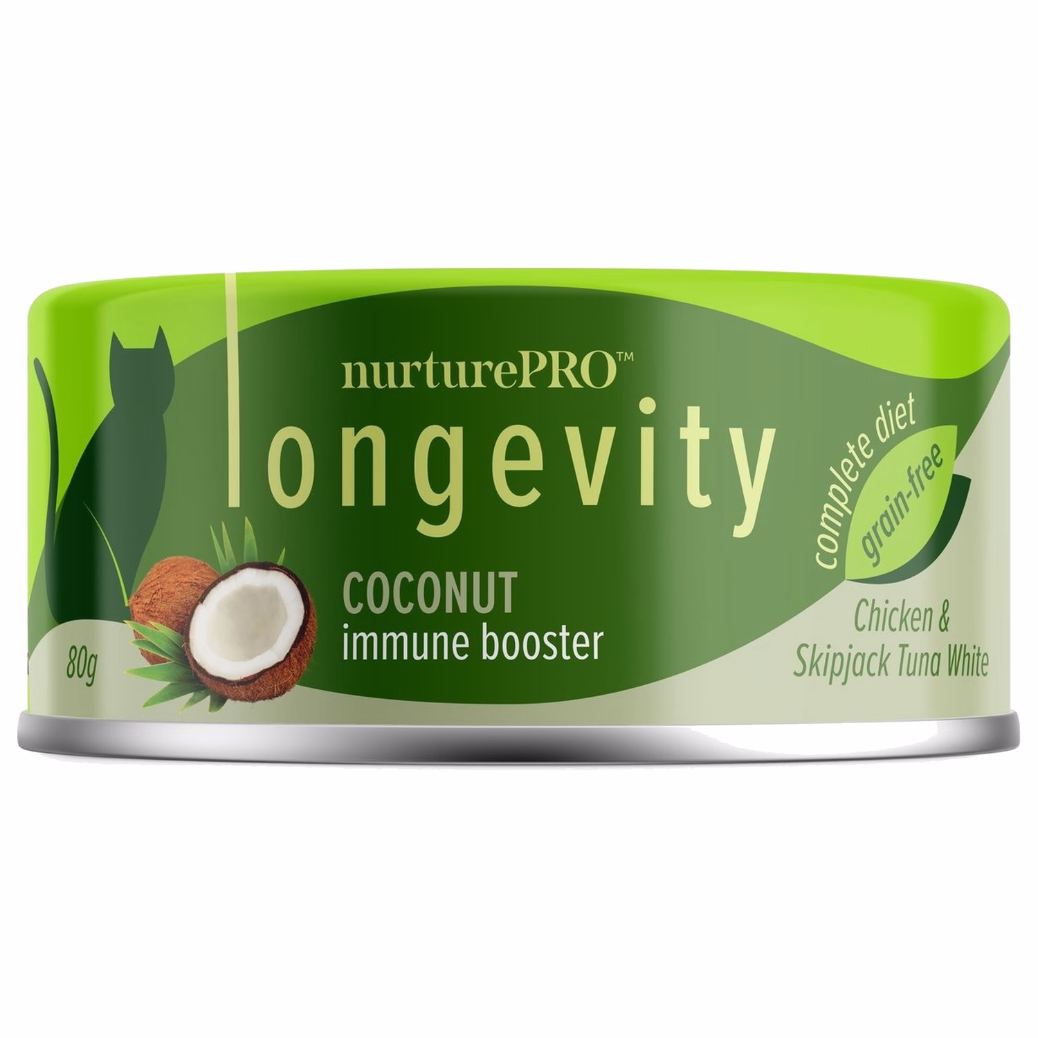 Nurture Pro Longevity Cat Can - Chicken & Skipjack Tuna with Coconut 80g