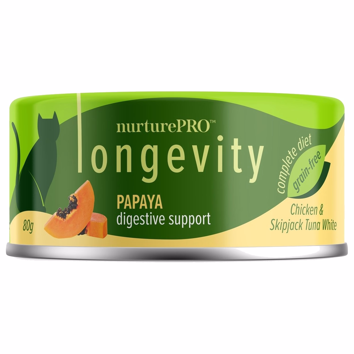 Nurture Pro Longevity Cat Can - Chicken & Skipjack Tuna with Papaya 80g