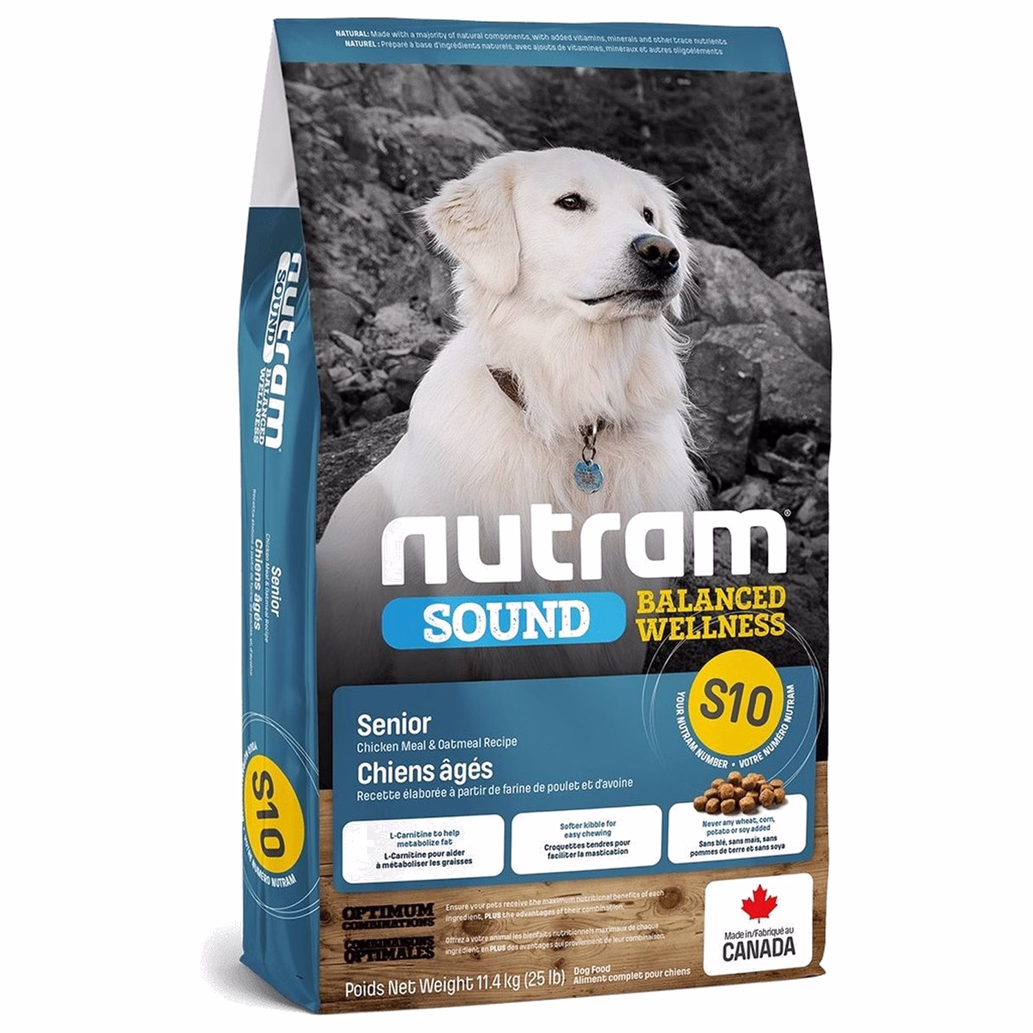 Nutram Dog Food - Senior S10 Sound Balanced Wellness - Chicken & Oatmeal