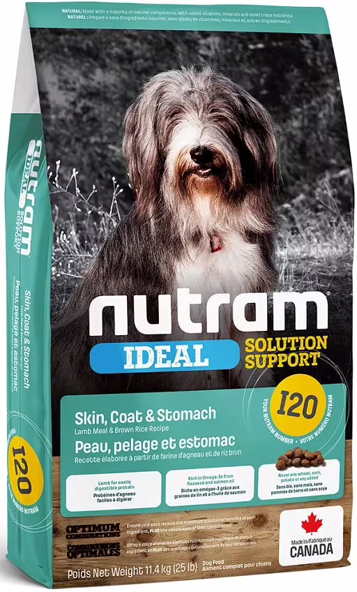 Nutram Dog Food - I20 Ideal - Skin Coat & Stomach 11.4kg
