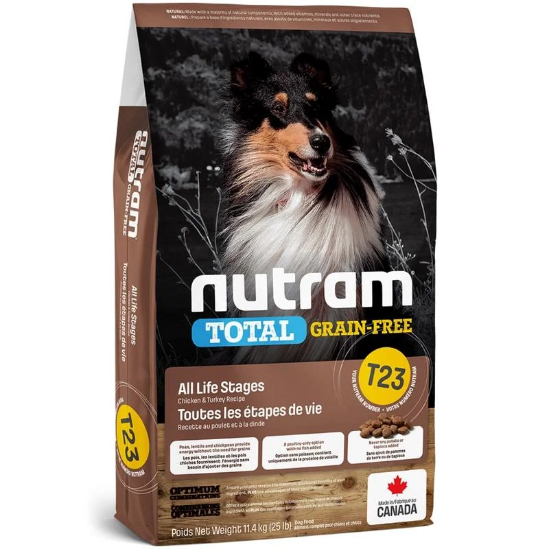 Nutram Dog Food - T23 Total Grain Free - Turkey & Chicken 2kg - EXP 18-07-2026