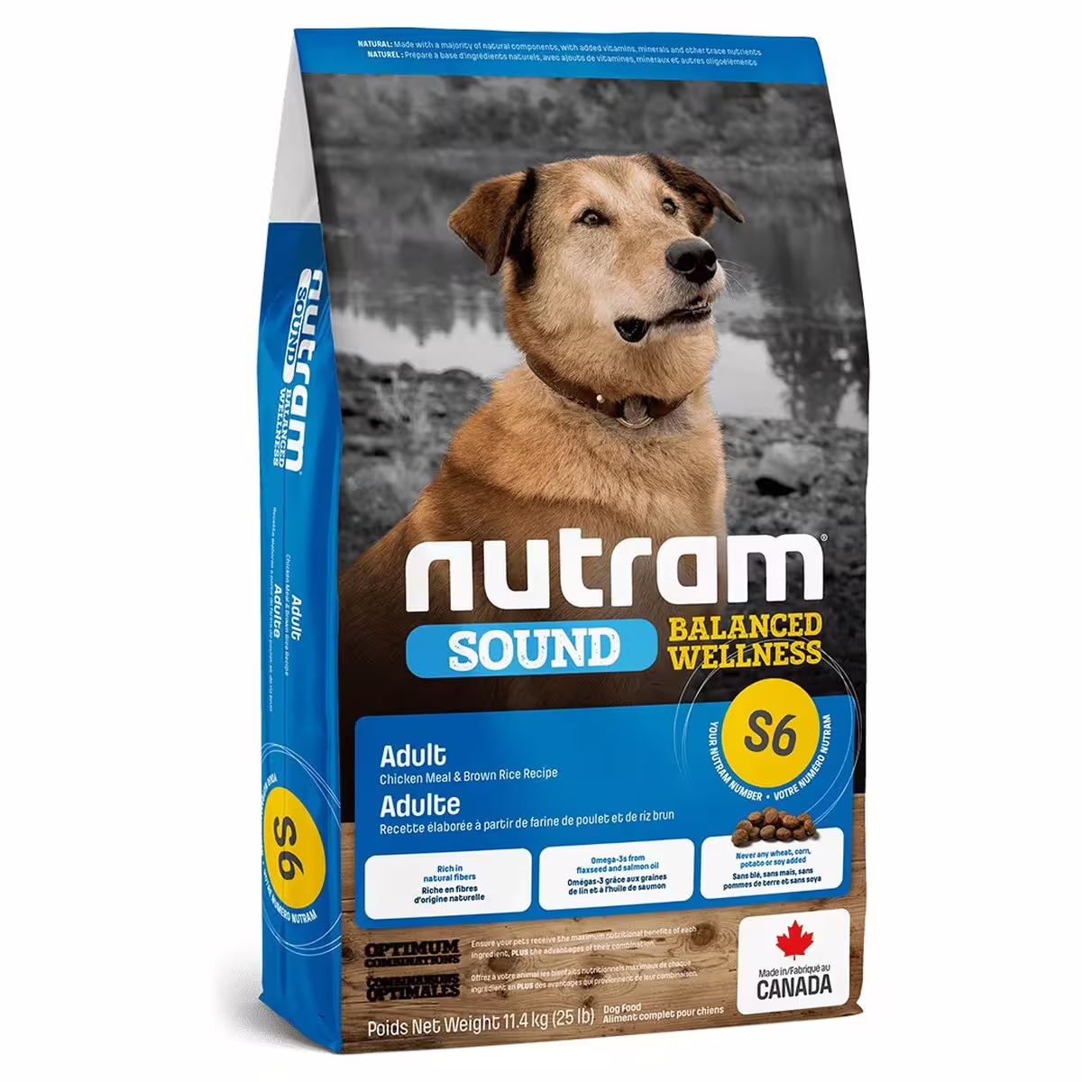 Nutram 加拿大紐頓狗乾糧 - S6 - 成犬配方 11.4kg
