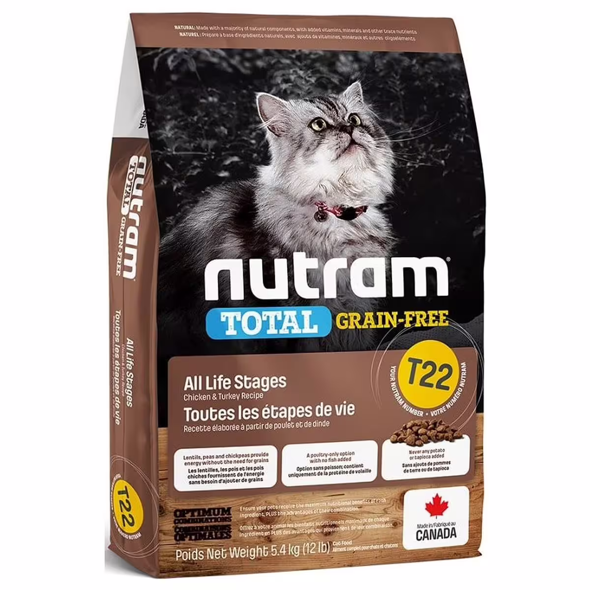 Nutram Cat Food - T22 Grain Free - Turkey & Chicken 2kg