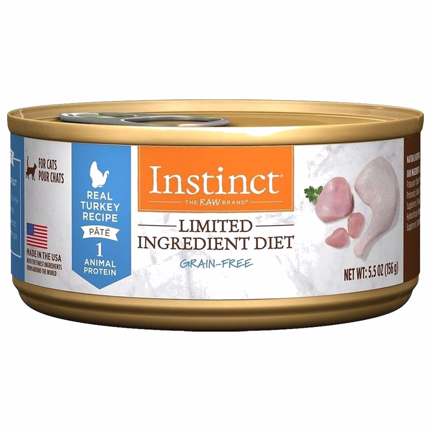 Nature's Variety Instinct Cat Can - LID Grain Free Turkey 5.5oz