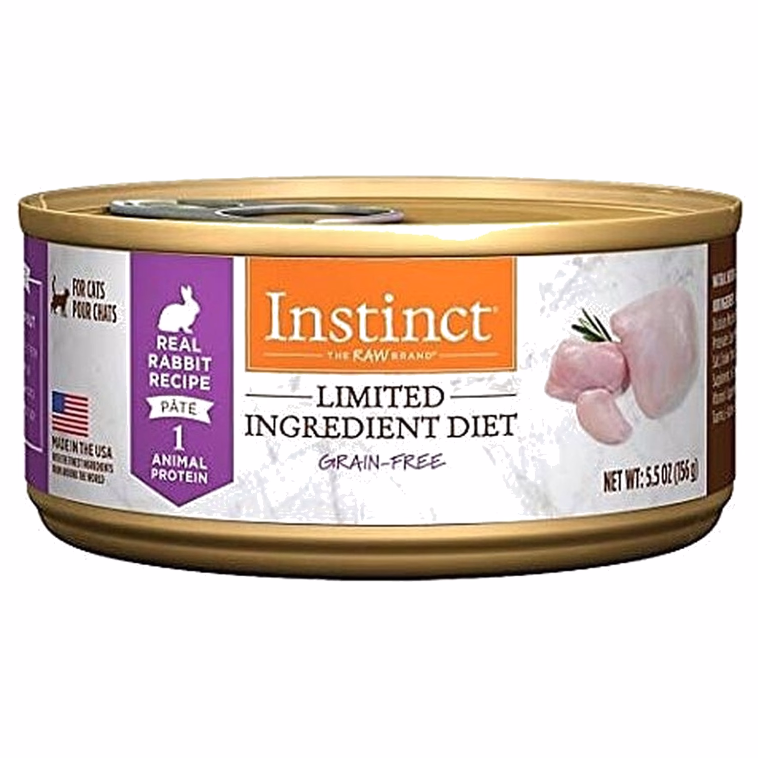 Nature's Variety Instinct Cat Can - LID Grain Free Rabbit 5.5oz