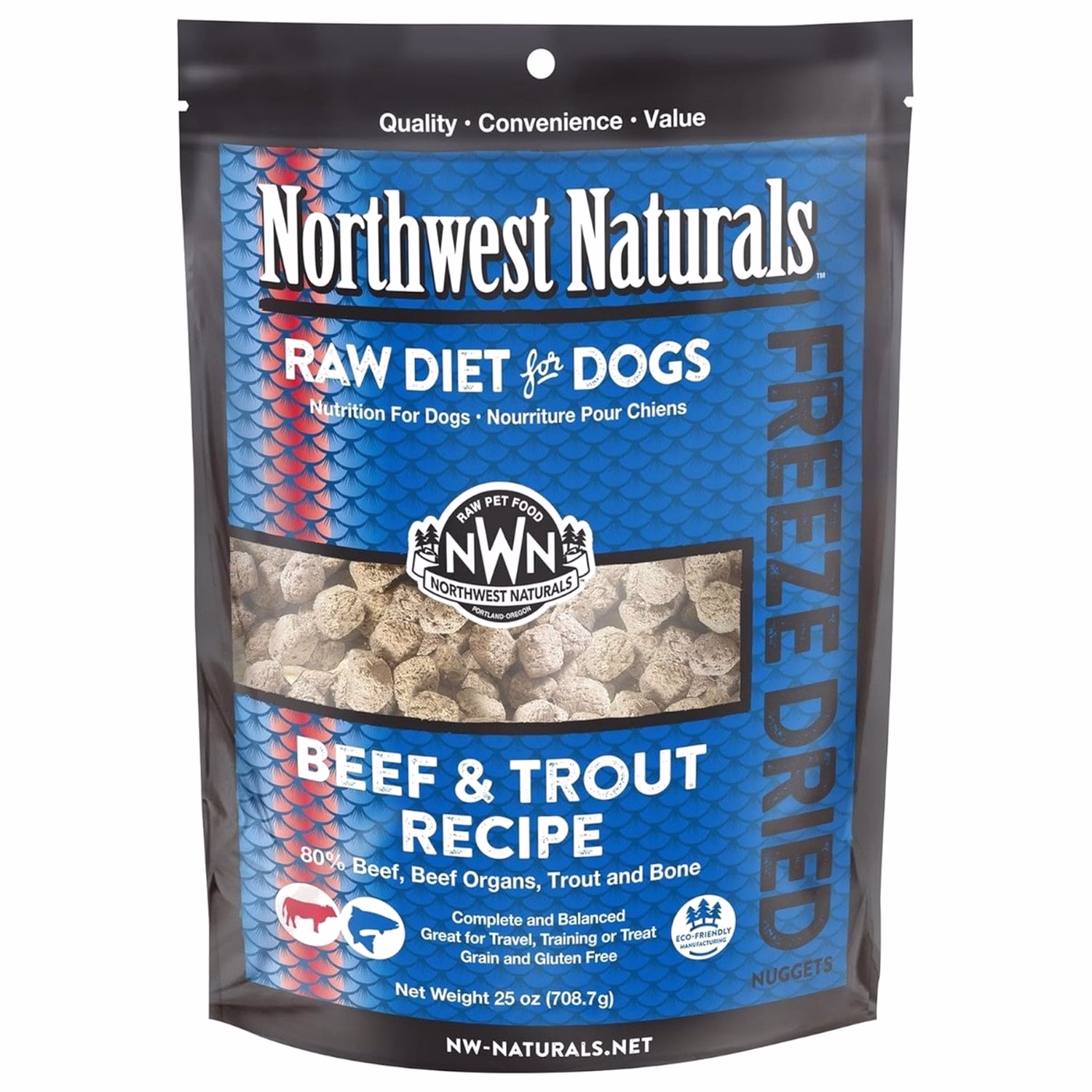 Northwest Naturals Freeze Dried Dog Food - Beef & Trout