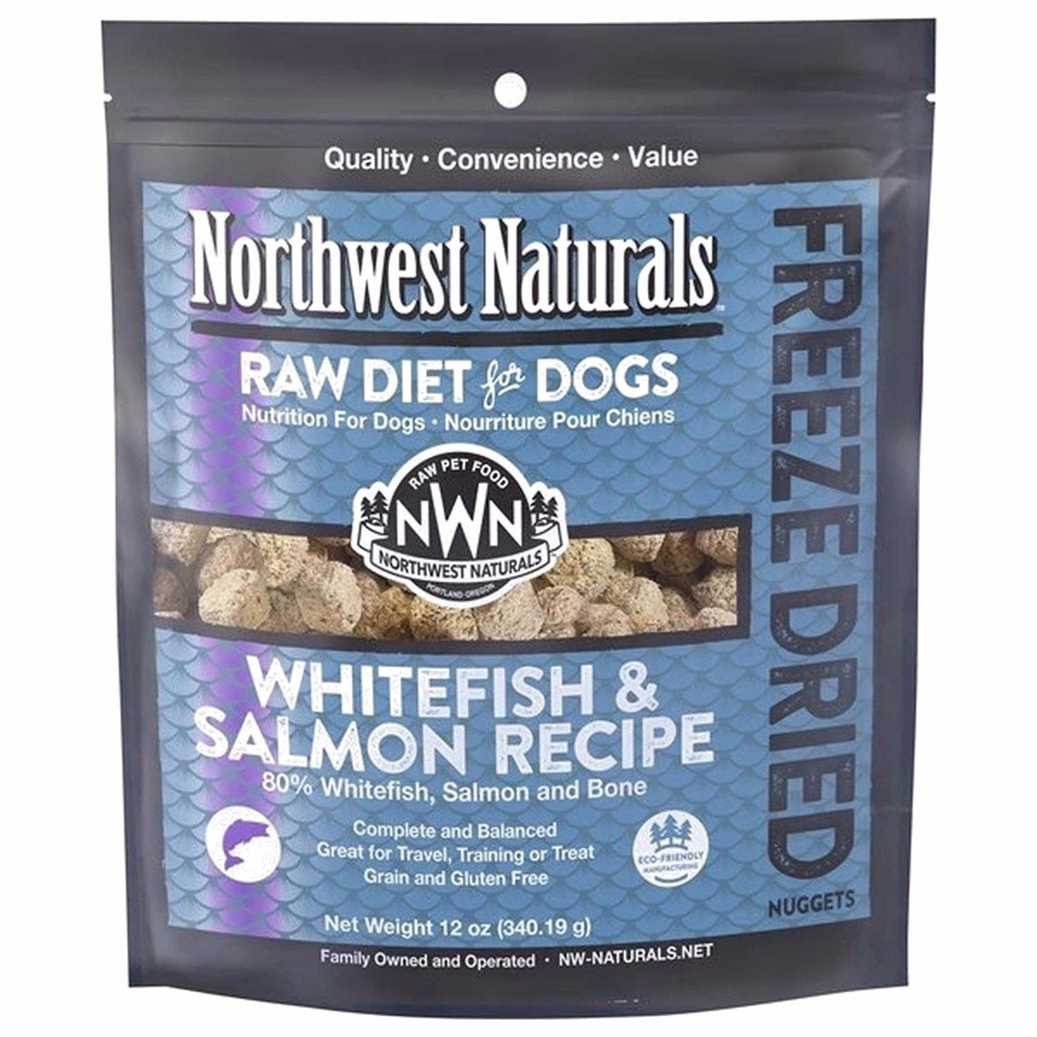 Northwest Naturals 凍乾脫水狗糧 - 白鮭及三文魚