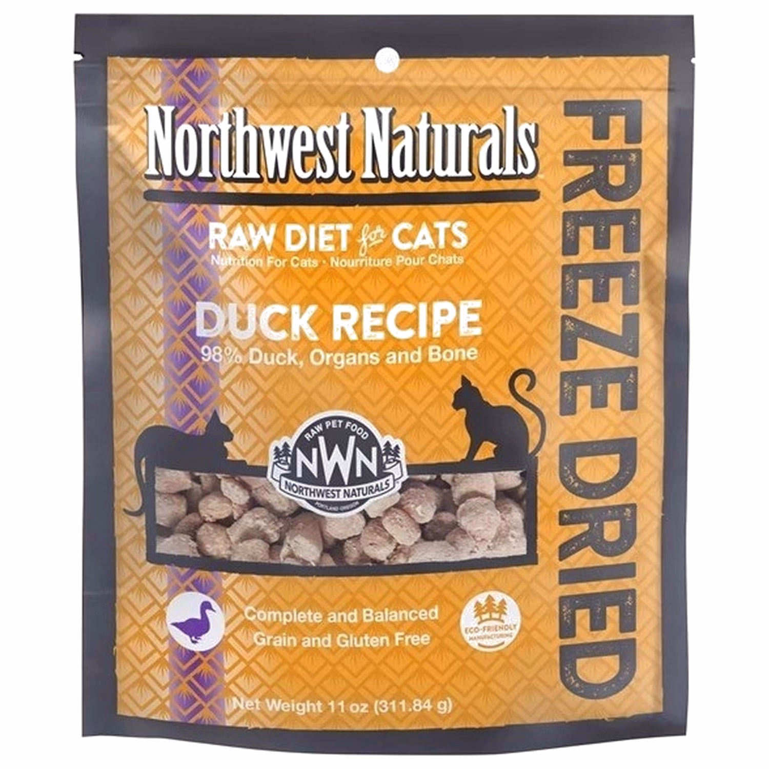 Northwest Naturals 凍乾脫水貓糧 - 鴨肉配方 11oz | 311g
