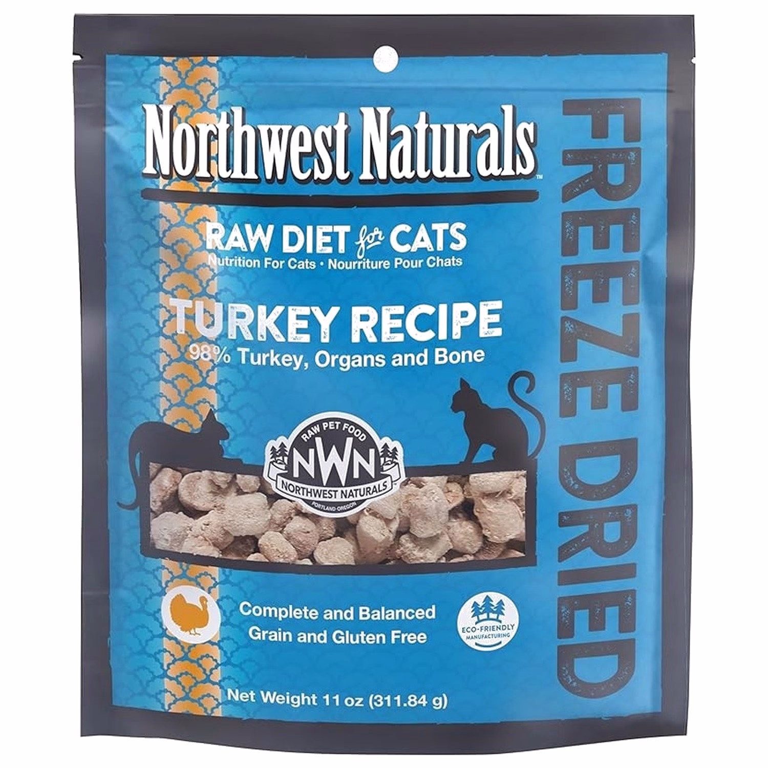 Northwest Naturals 凍乾脫水貓糧 - 火雞肉 11oz | 311g