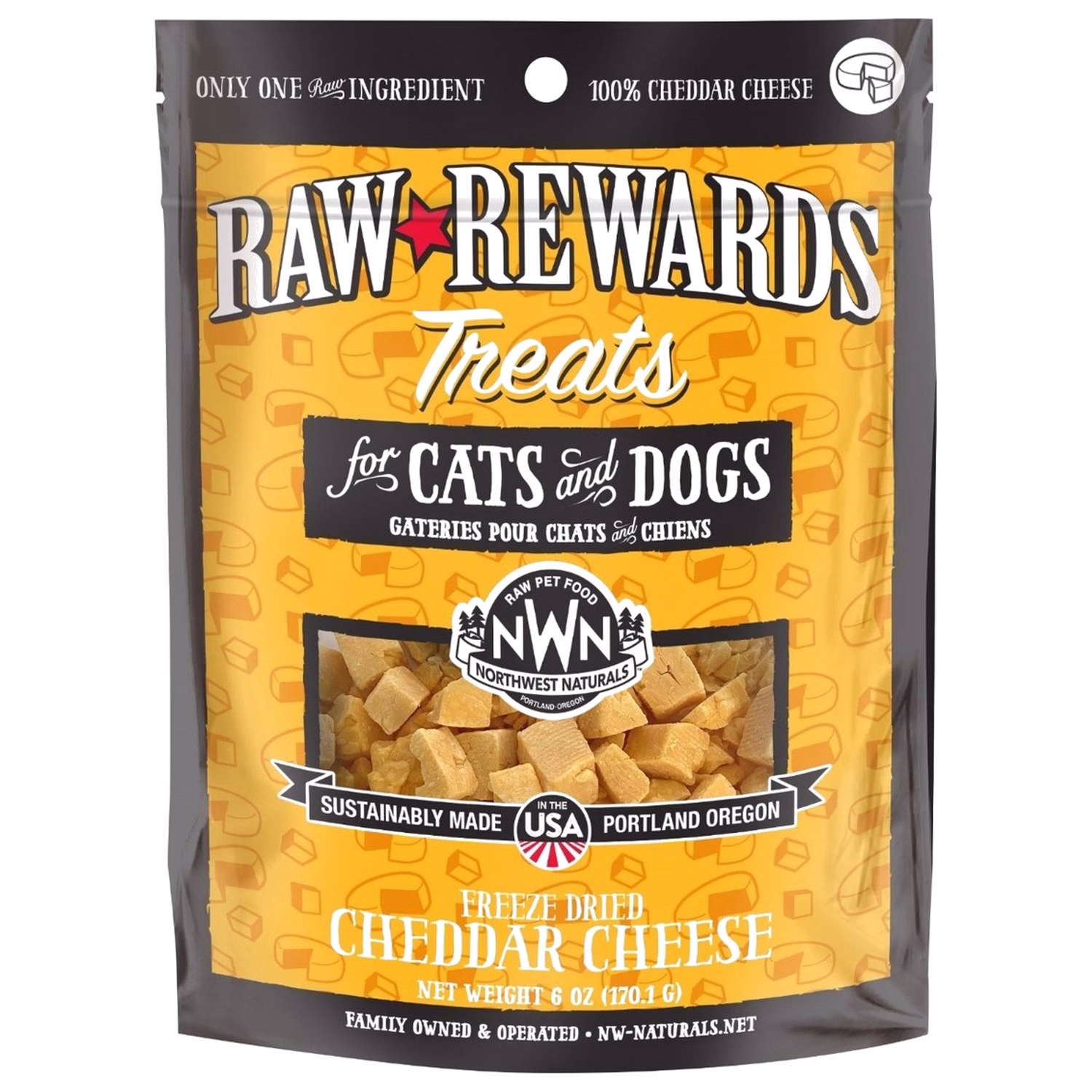 Northwest Naturals Cat & Dog Treat - Freeze Dried Cheddar Cheese 6oz | 170g