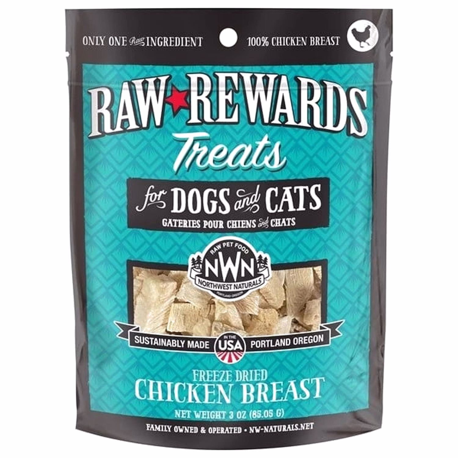 Northwest Naturals 凍乾生肉貓狗小食 - 雞胸肉 3oz | 85g