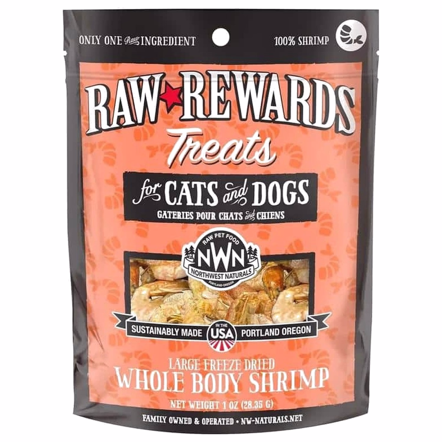 Northwest Naturals 凍乾生肉貓狗小食 - 蝦 1oz | 28g