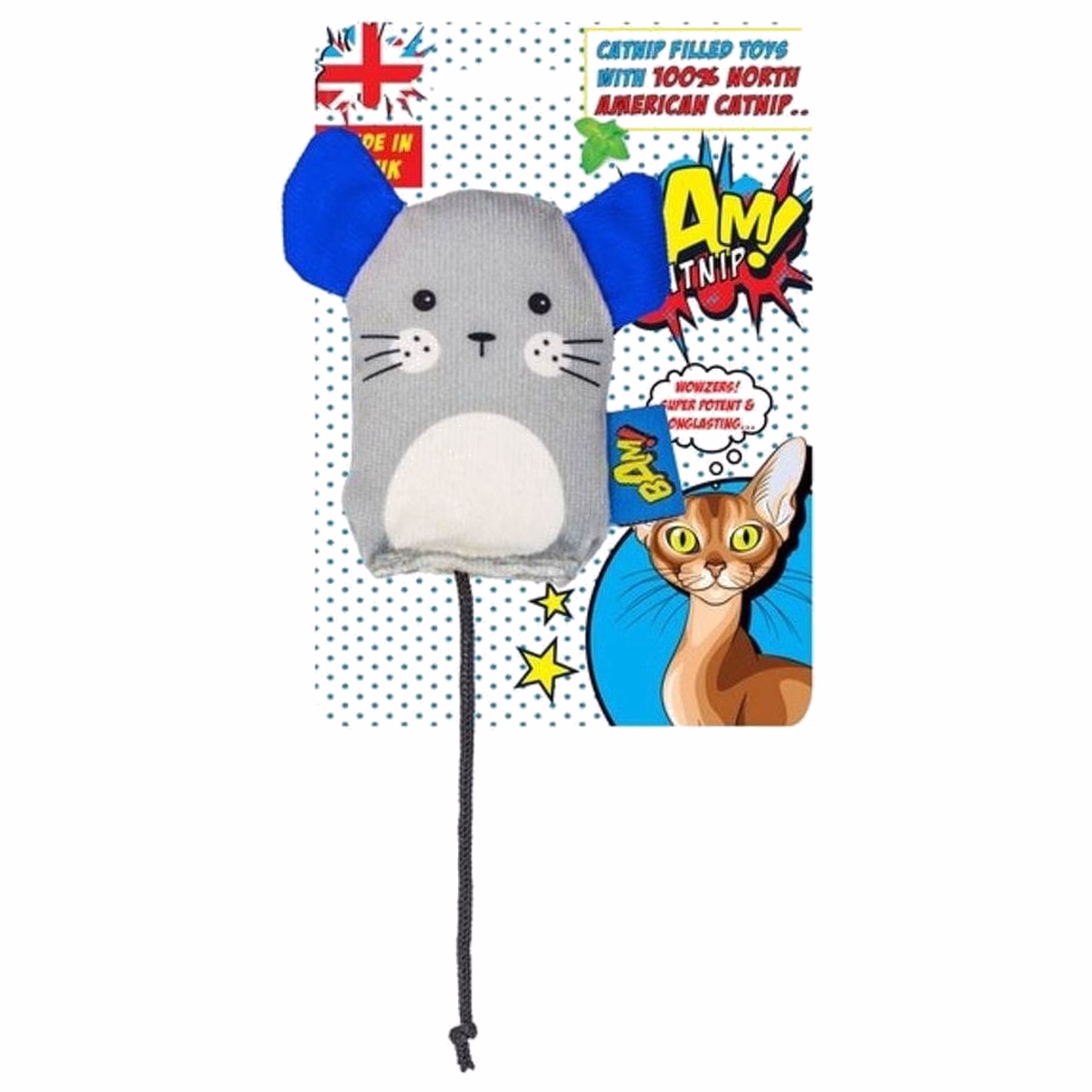 BAM Cat Toy - Super Potent & Long Lasting 100% Filled American Catnip Martin Mouse