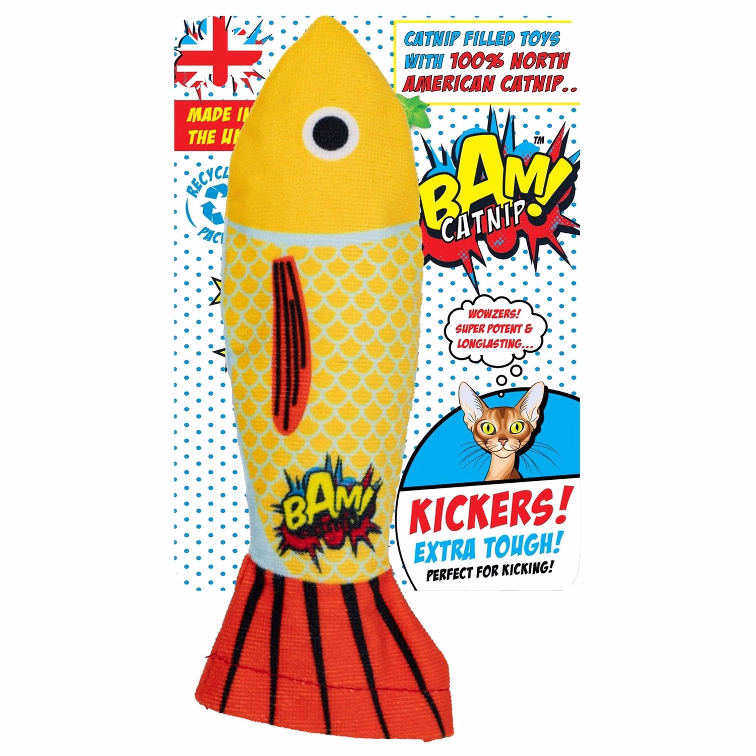BAM Cat Toy - Fish Kicker with Catnip