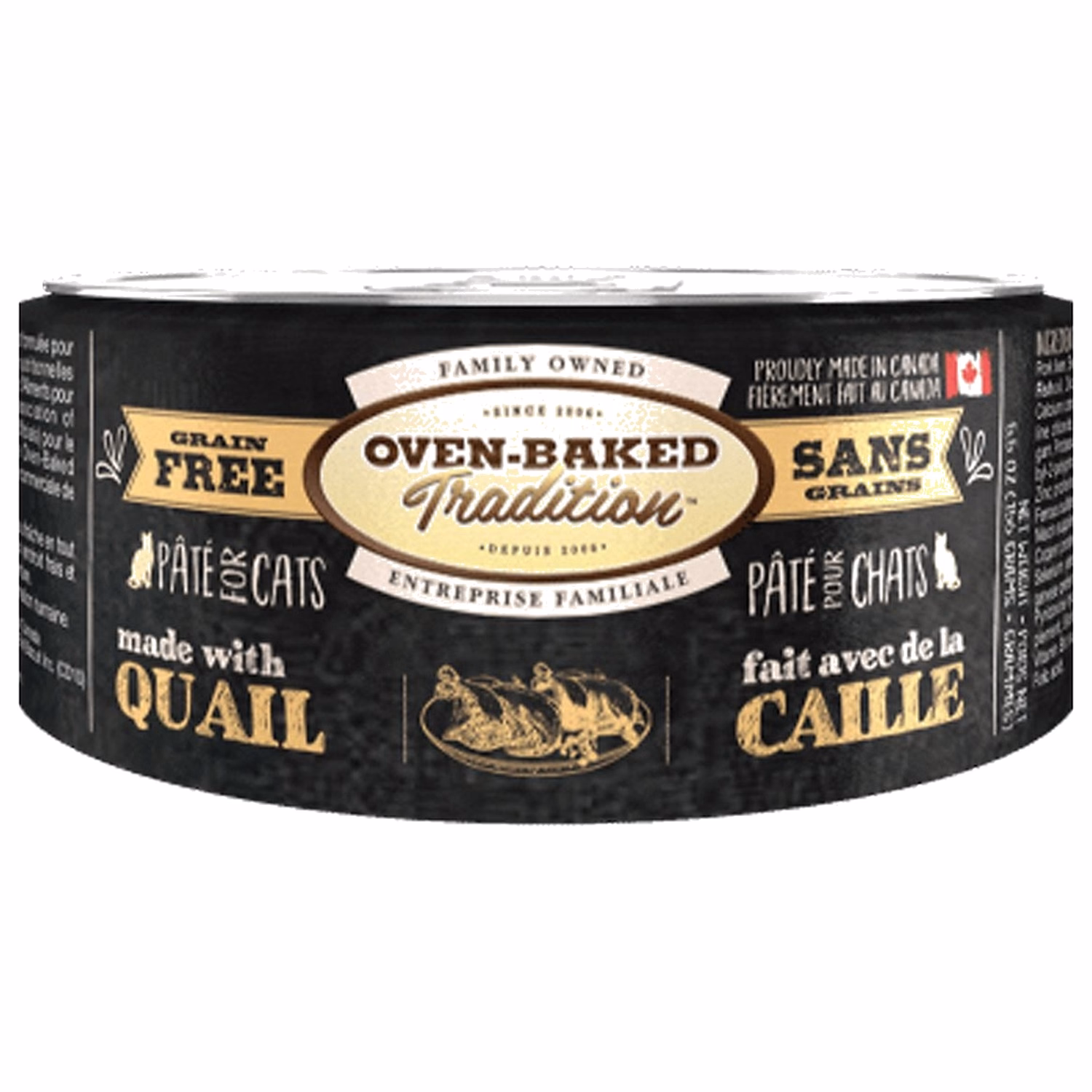 Oven Baked Cat Can - Grain Free Quail Pate 5.5oz