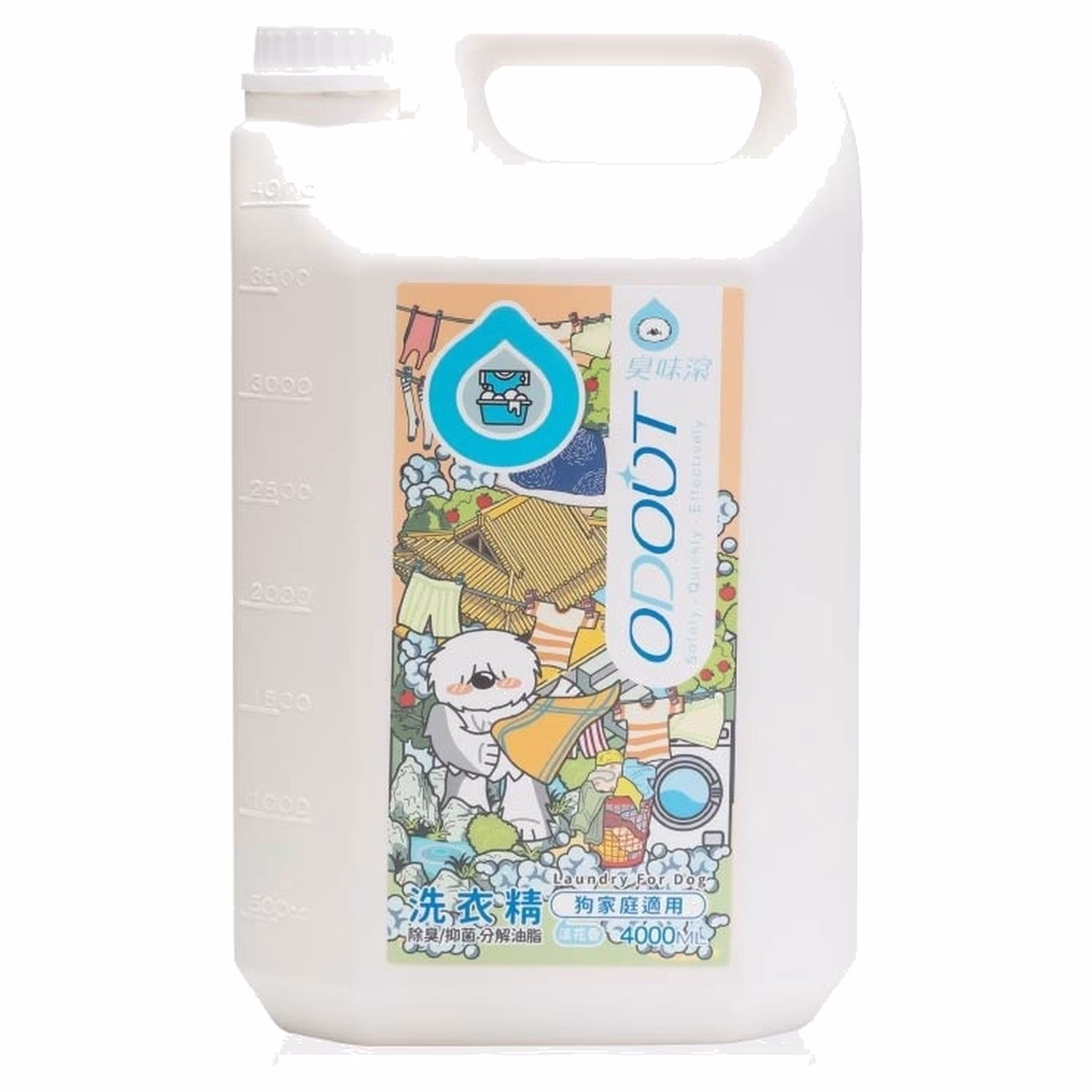 ODOUT Fabric Cleaner (Laundry) for Dogs 4L
