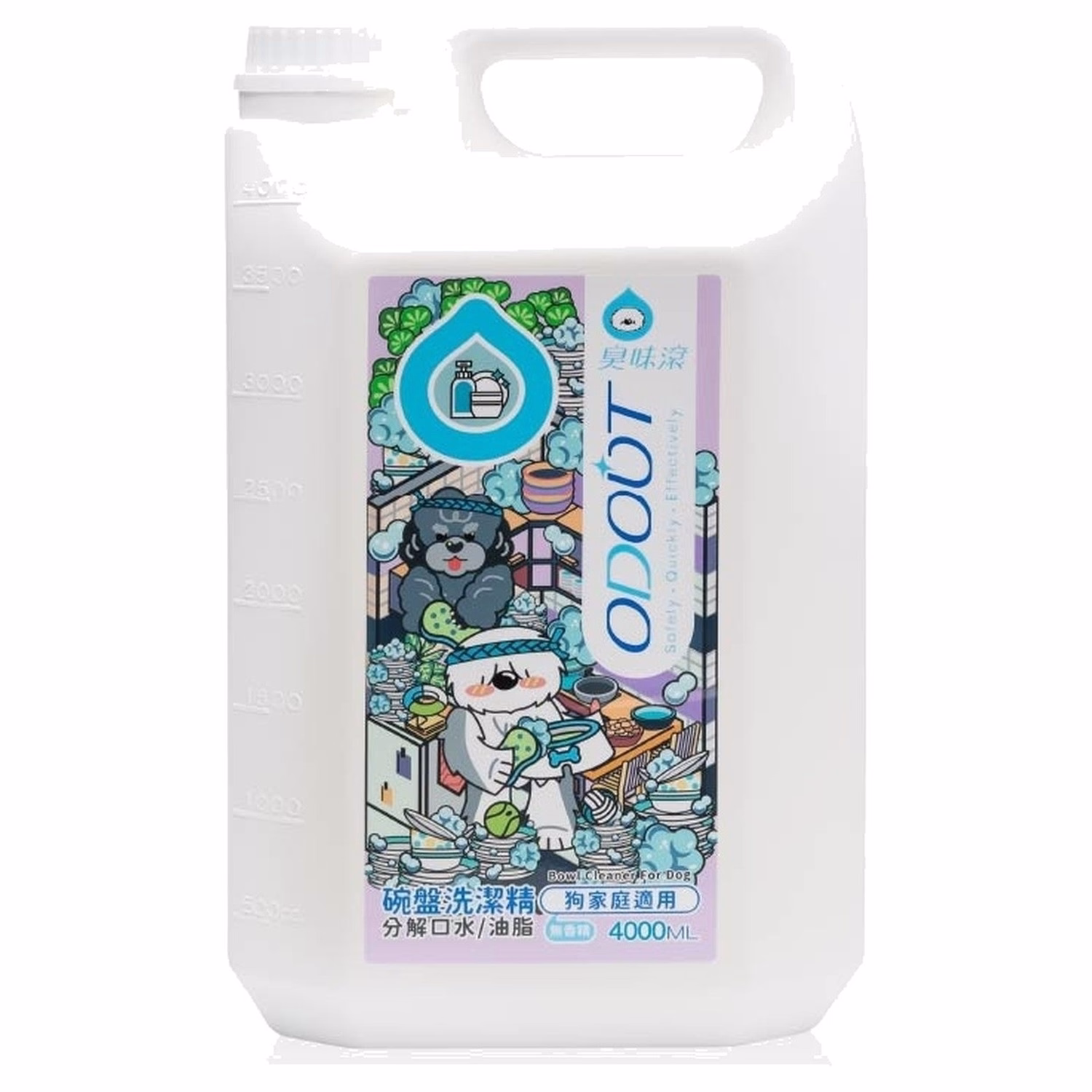ODOUT 臭味滾 食器洗滌劑 4L (狗用)