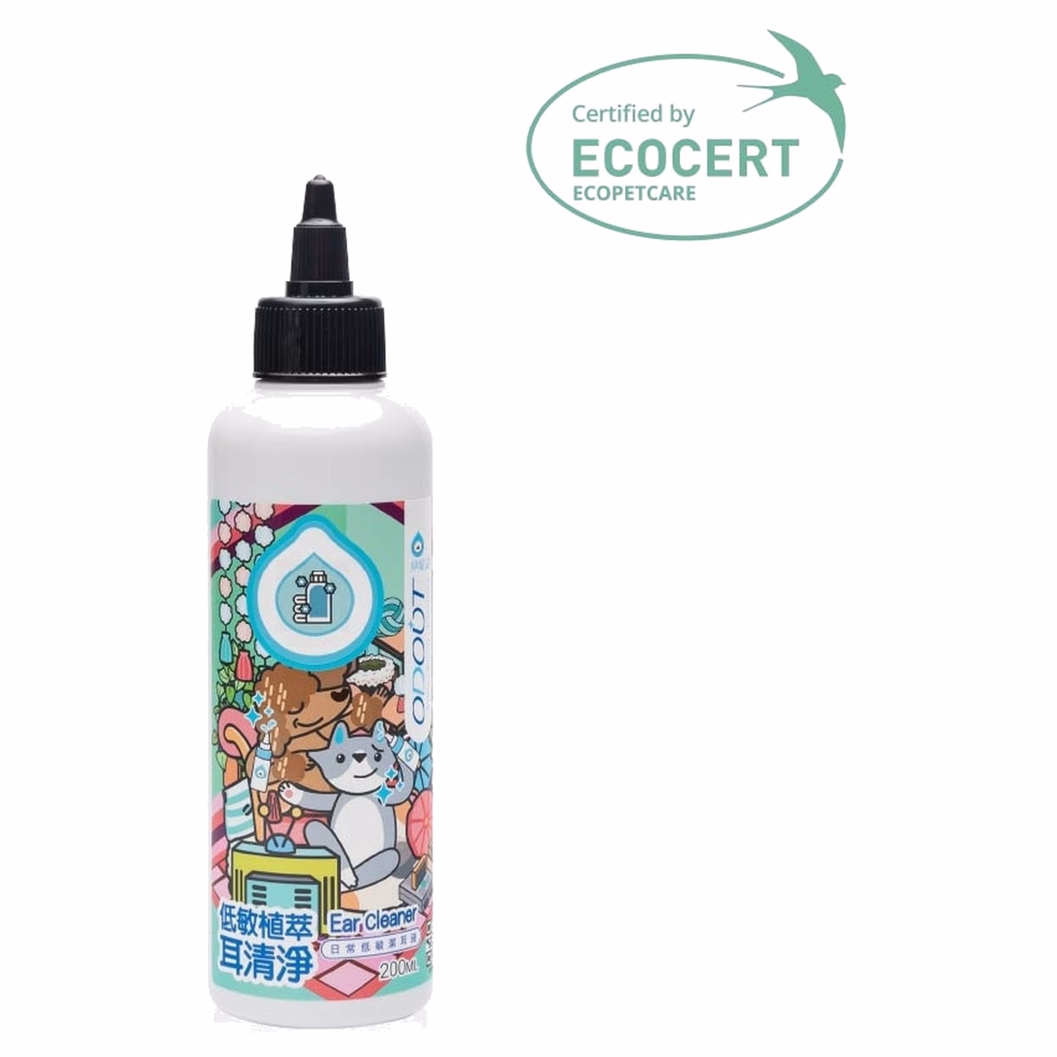 ODOUT 臭味滾 寵物低敏溫和潔耳液 200ml