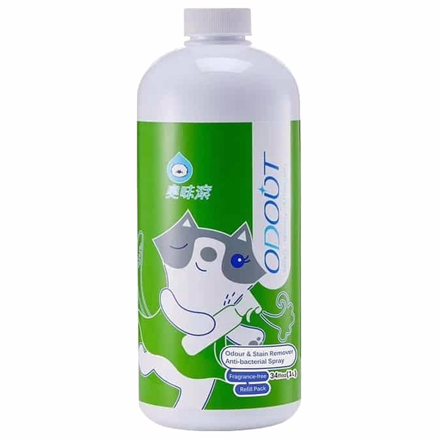 ODOUT Deodorizing and Anti-Bacterial Spray Refill for Cats 1L