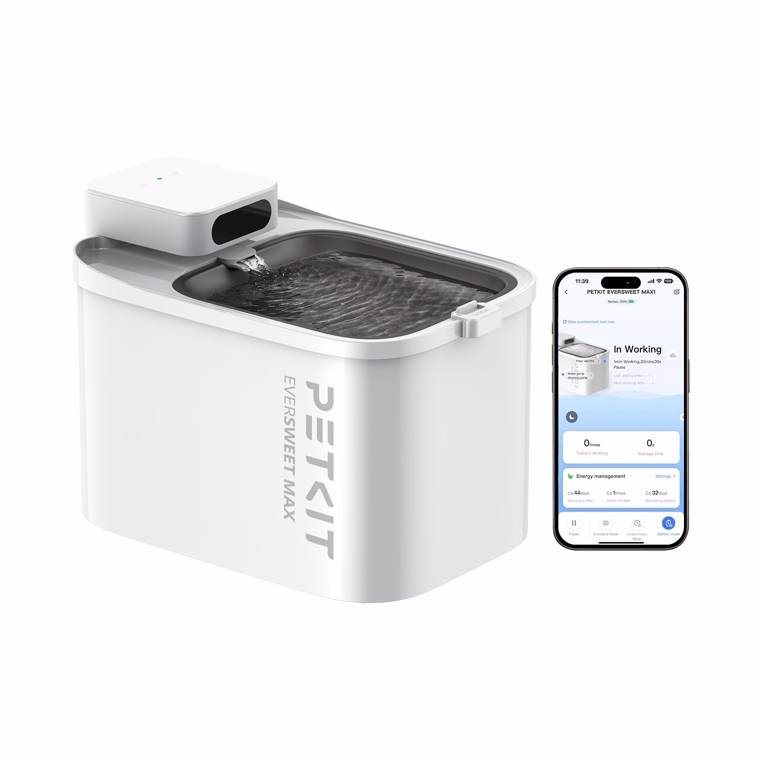 PETKIT Water Fountain - Eversweet Max - Wireless Mode & 3L