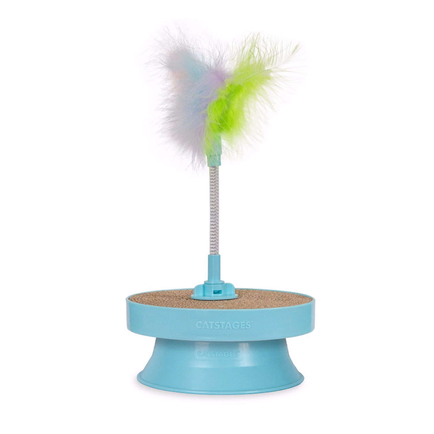 Petstages Cat Toy - 2-in-1 Scratch & Bat Track Topper