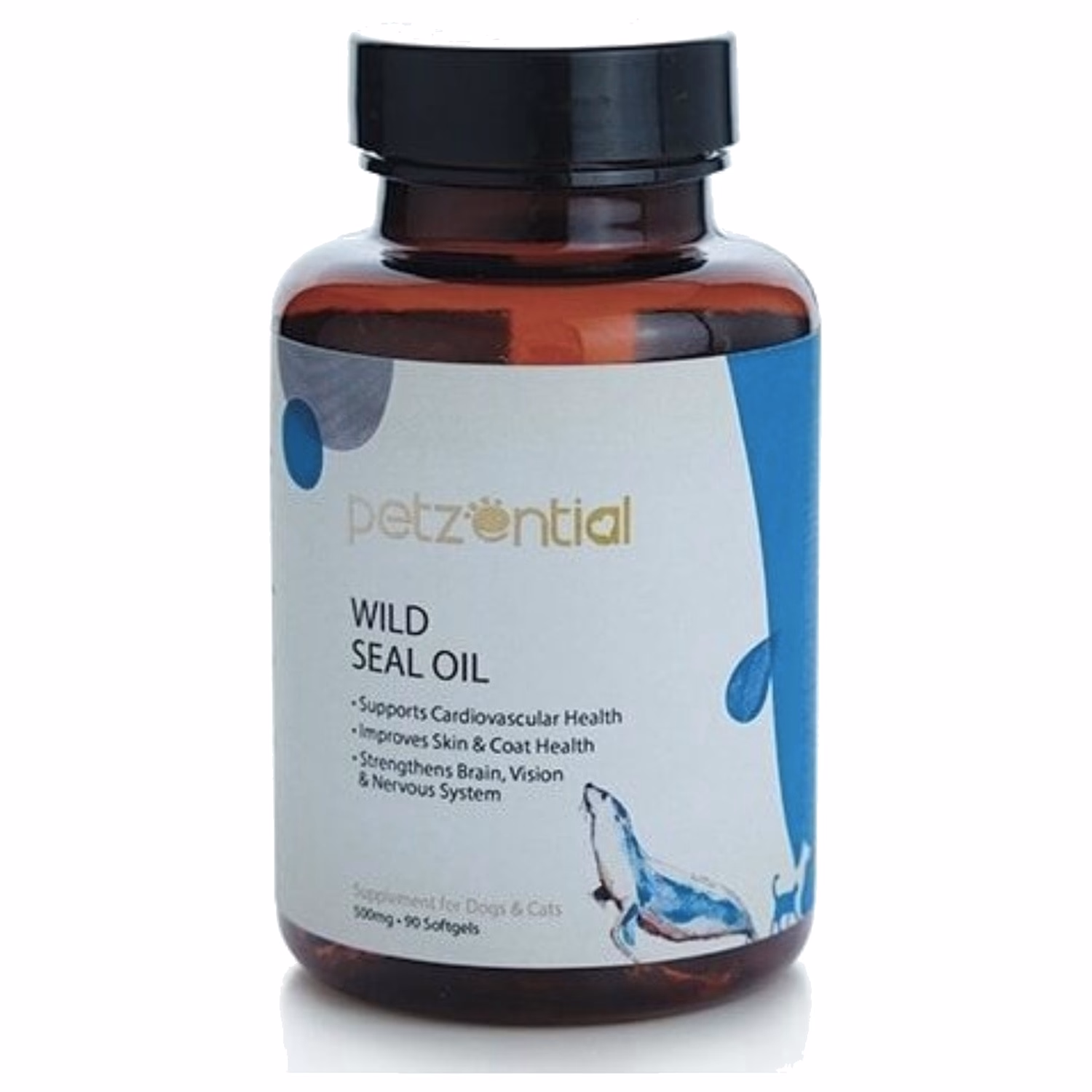 Petzential Wild Seal Oil Supplement for Cat & Dog (90 capsules)