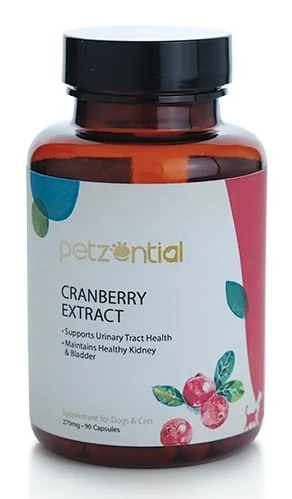 Petzential Cranberry Extract Supplement for Cat & Dog (90 capsules) - EXP 03-11-2026