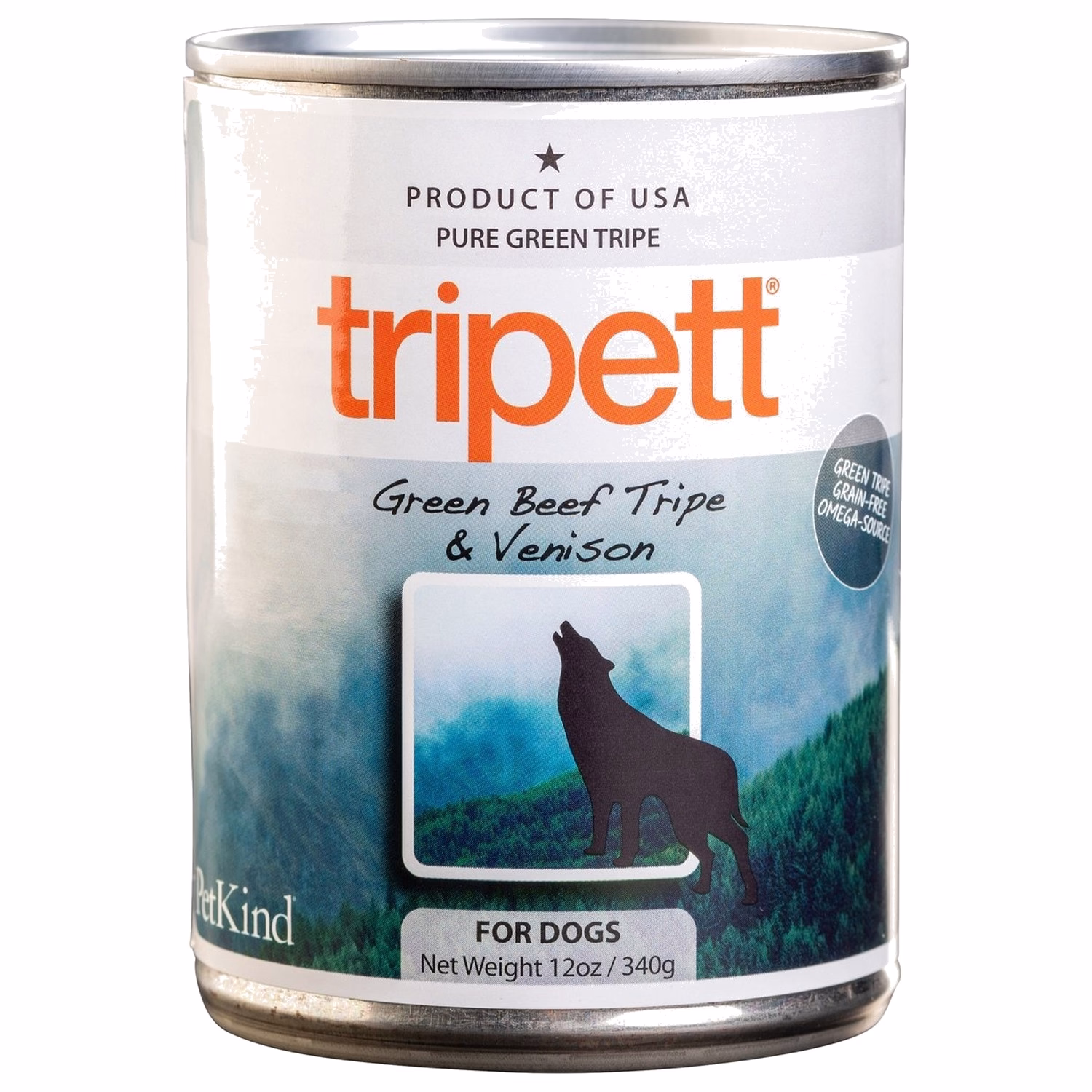 PetKind Tripett Grain Free Dog Can - Green Beef Tripe & Venison