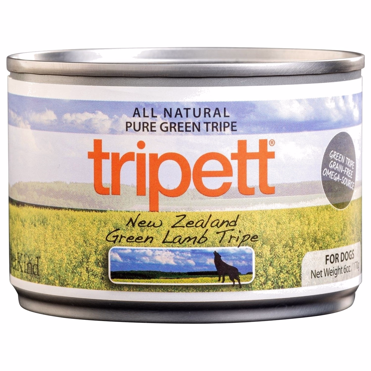PetKind Tripett Grain Free Dog Can - New Zealand Green Lamb Tripe 6oz