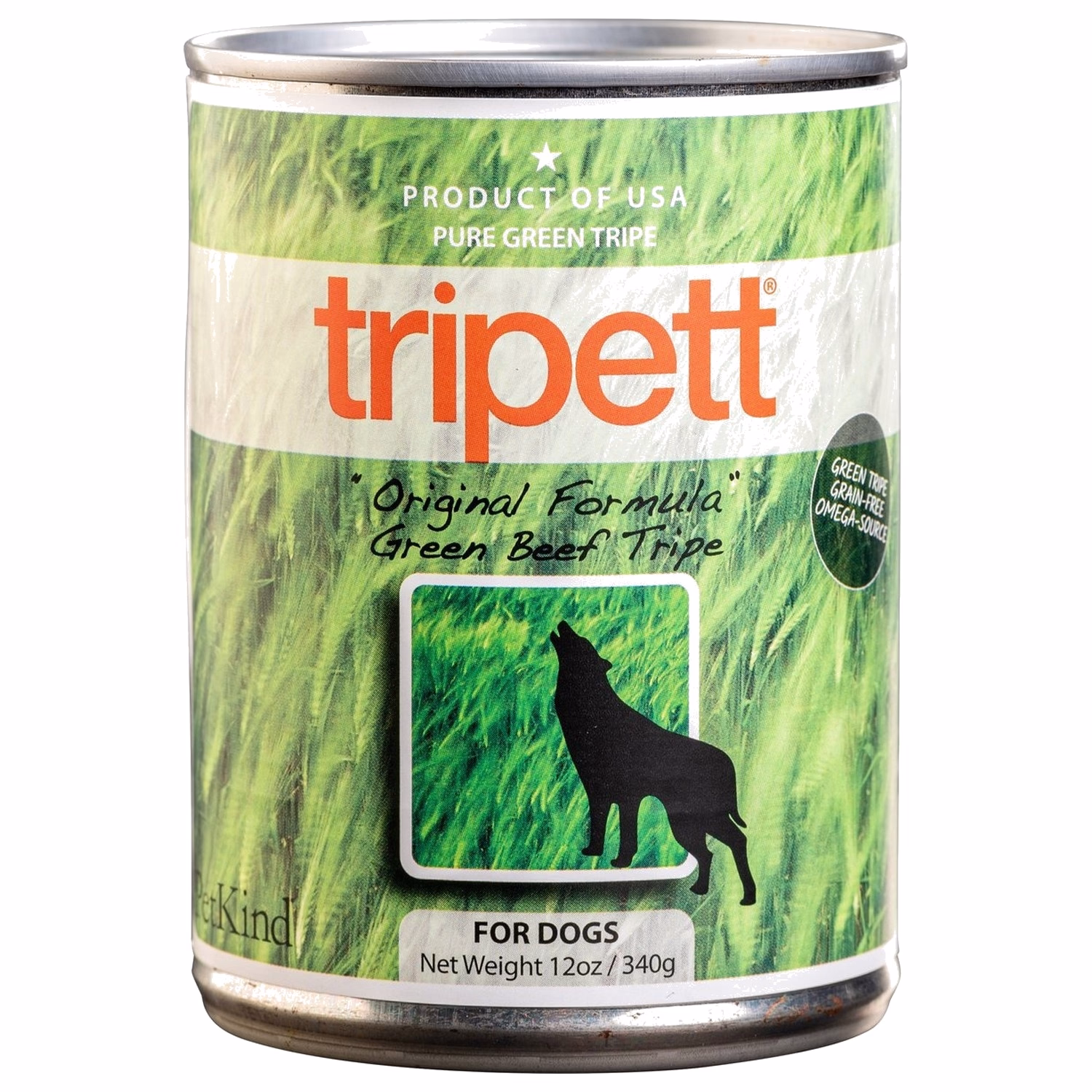 PetKind Tripett Grain Free Dog Can - Green Beef Tripe 12oz