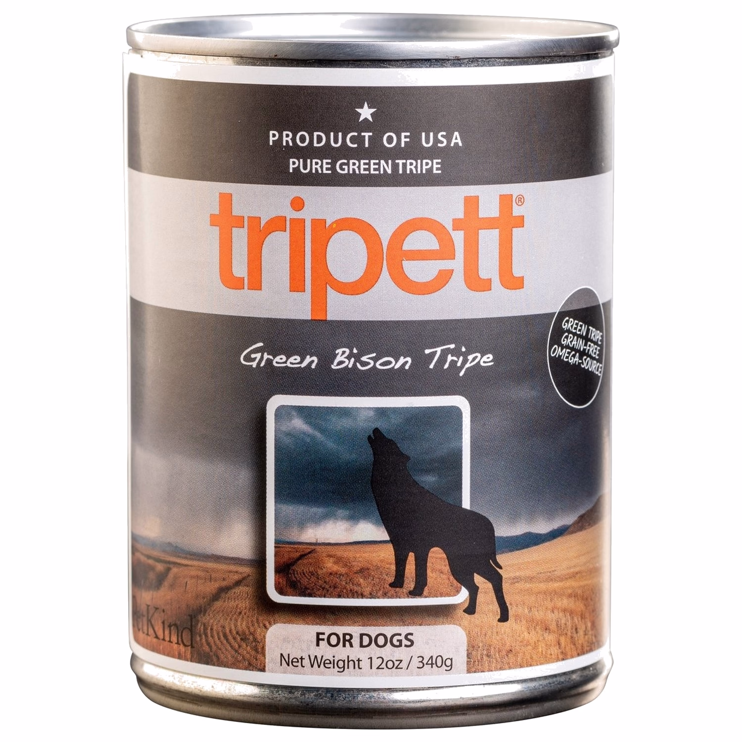 PetKind Tripett 無穀物狗罐頭 - 野牛草胃配方 12oz