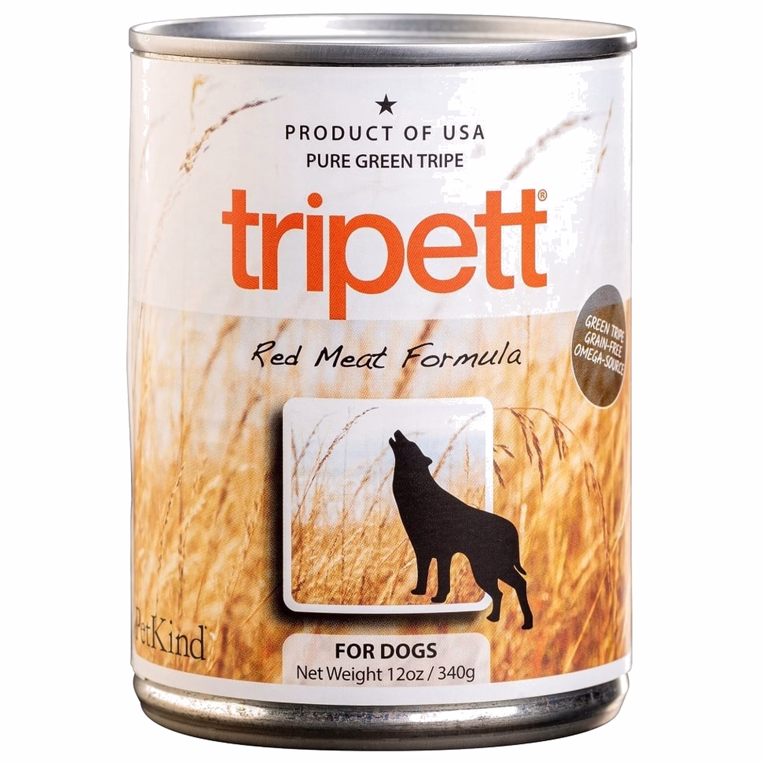 PetKind Tripett 無穀物狗罐頭 - 紅肉配方 - 四種草胃 13oz