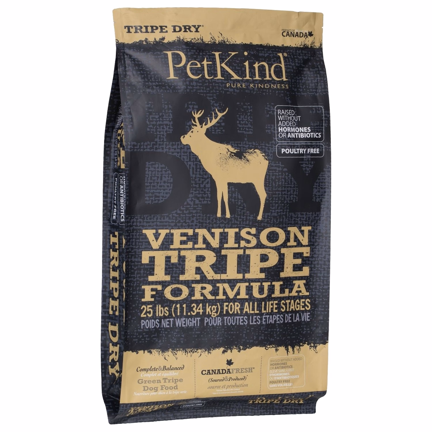 PetKind 無穀物狗乾糧 - 鹿肉鹿草胃及牛草胃配方