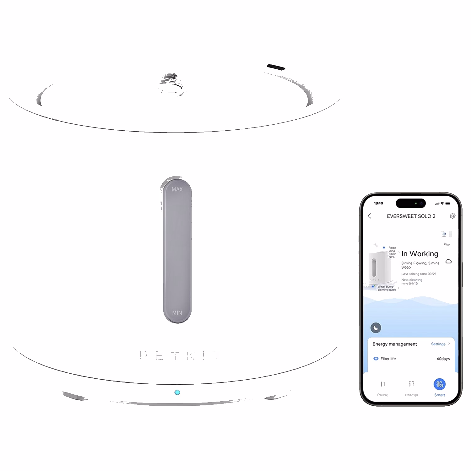 PETKIT Water Fountain - Eversweet Solo 2 - White 2L