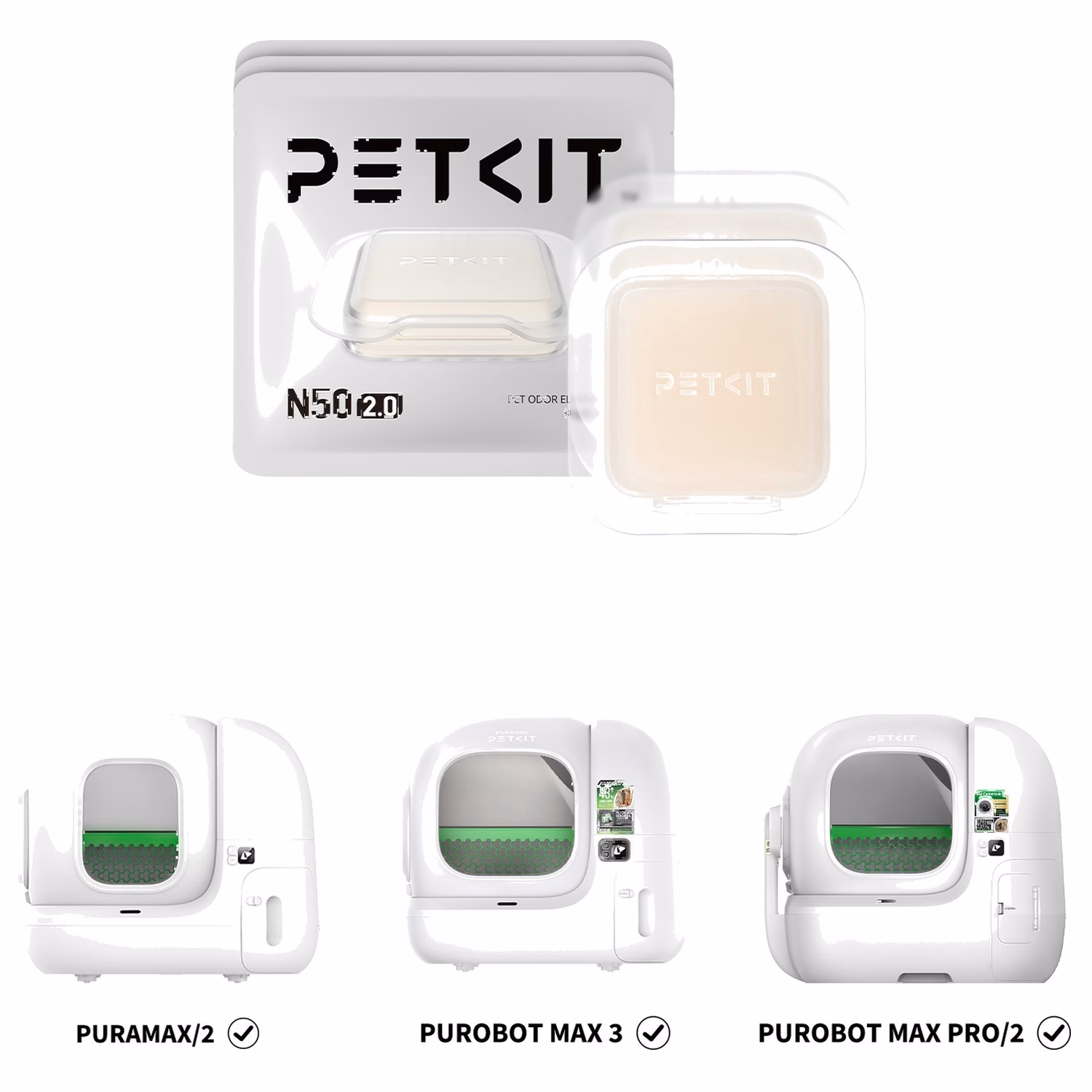 PETKIT Pura Max 智能貓廁所專用 - N50 2.0 除臭方塊 - 3片裝