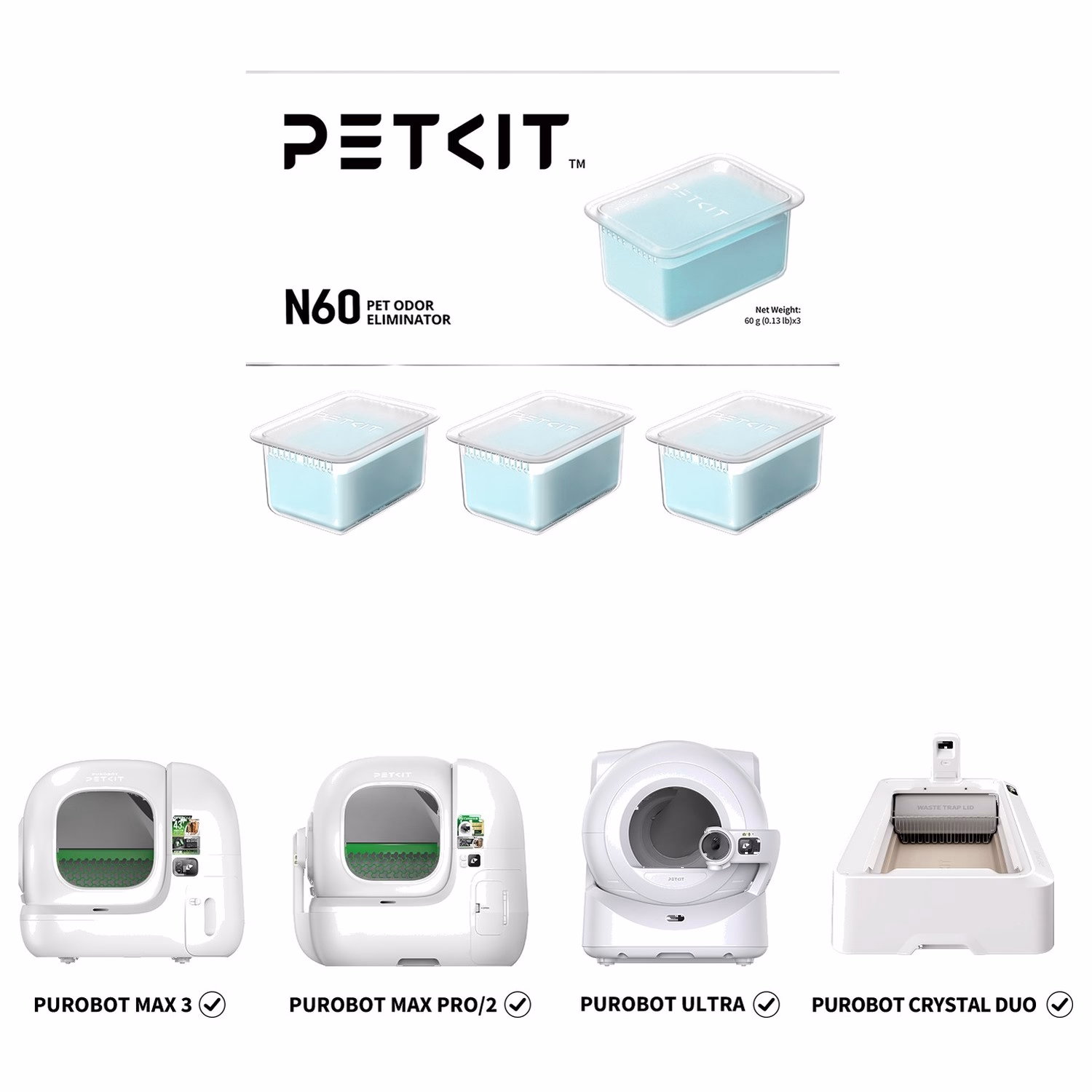 PETKIT Pet Odor Eliminator N60 for PUROBOT (3pcs)
